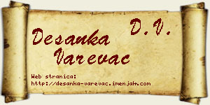 Desanka Varevac vizit kartica